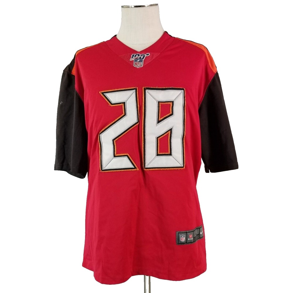 Nike Jersey Mens Large Red Leonard Fournette Tampa Bay Buccaneers Sewn 28 NFL